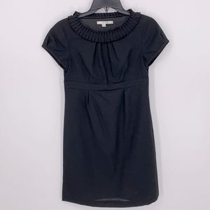 Boden Black Pleated Sheath Midi Dress